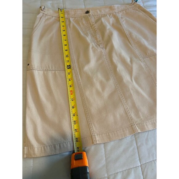 Lauren Ralph Lauren Skirt Women’s PLUS SZ 16W Beige Khaki Cotton A-Line Casual P - Picture 4 of 11